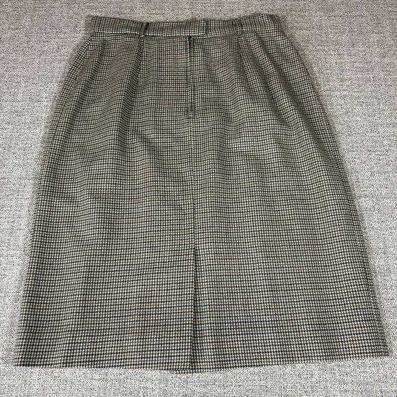 JH COLLECTIBLES HOUNDSTOOTH WOOL LINED POCKET SKIRT WOMENS SIZE 14 - Picture 1 of 6
